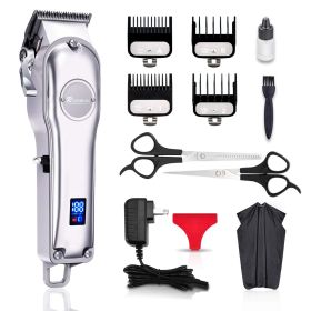 Men Hair Trimmer 3 in 1 IPX7 Waterproof Beard Trimmer Grooming Kit Cordless Hair Clipper for Women & Children LED Display USB Rechargeable Amazon Bann (Option: default)