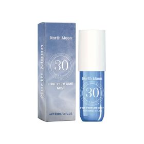 North Moon Fragrance Spray, Spray Body Splash For Women, Hair & Body Fragrance Mist, Fresh Long Duration Fragrance Spray Scent, Women's Dating Perfume (Color: Blue)
