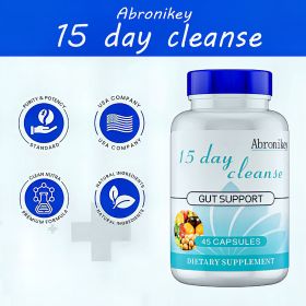 Abronikey 15 Day Purification Intestinal And Colon Support Caffeine Free 1 Advanced Formula Containing Senna Leaves, Rat Plum Skin, And Psyllium Husks (Option: One bottle)